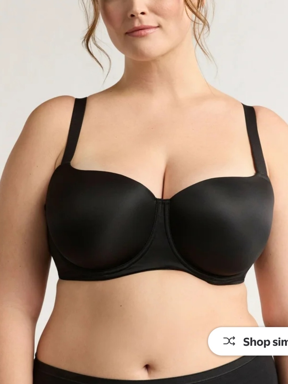 NWT Joyspun Women's & Women's Plus Smooth Balconette Bra SZ 38DD Black Soot
